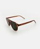KOLEAT Women Layered Horn-Rimmed Brown/Black Big Round Uv Protection Tinted Sunglasses [Brcbb]