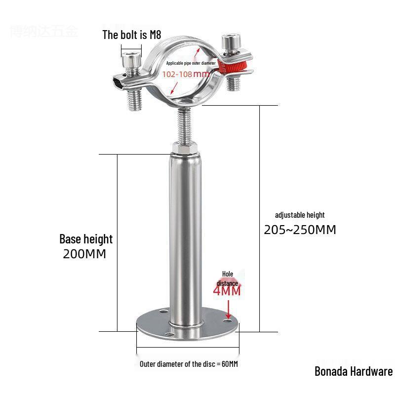 Stainless Steel Pipe Fixing Bracket Clamp for Gas and Water Pipes