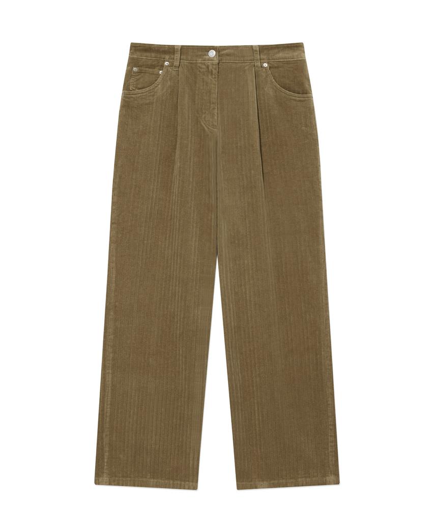 COVERNAT WOMAN Corduroy Pintuck Pants Beige