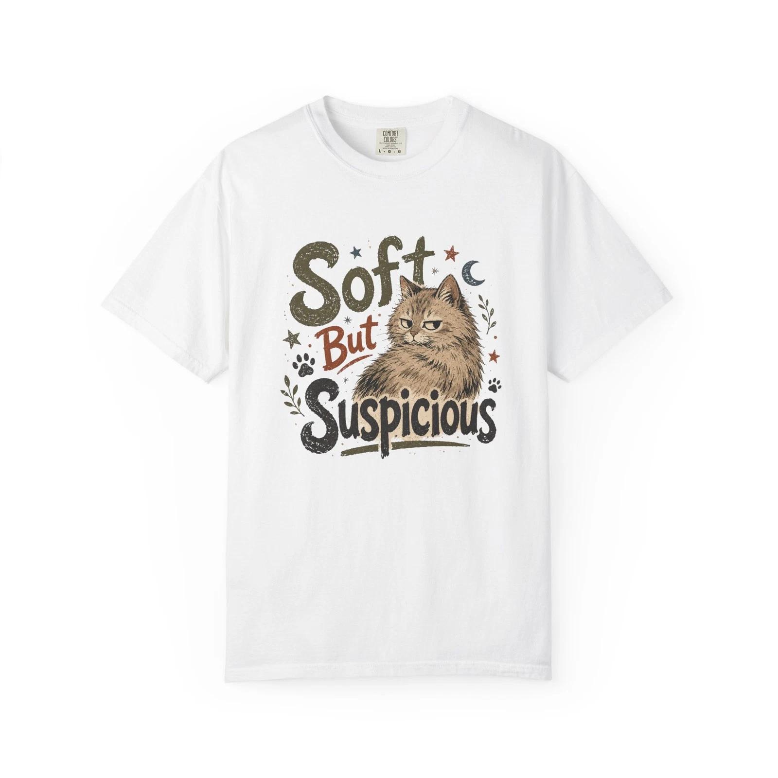 Soft But Suspicious Cat T-T-Shirt | Cute Retro Cat Graphic 2XL