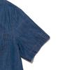 LEE Women'S Crop Denim Short Sleeve Shirt Indigo Medium