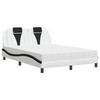 VidaXL Bed with Mattress, Upholstered Bed with Headboard Cushion, Double Bed, Adult Bed, Bedroom Furniture 3208788
