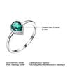 Umcho Genuine Emerald Gemstone Rings for Women 925 Sterling Silver Wedding Engagement Mothers's Day  Party Gift Fine Jewelry New