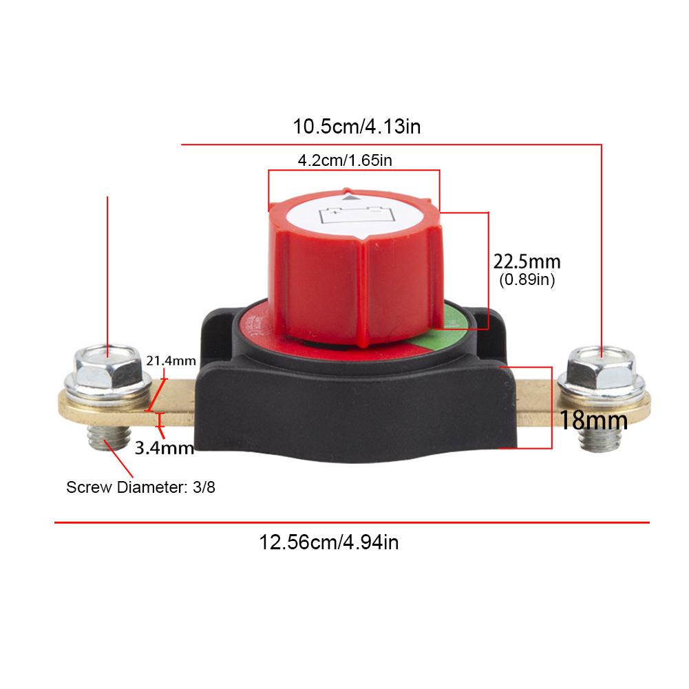 On/Off 300A Battery Disconnect Switch Top Post Battery Switch Marine Battery Switch for Car Truck Boat RV