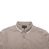 Emporio Armani Ss24 Striped Trim Textured Knit Polo Shirt Men Polo Shirts Gray 8N1FP0-1JHWZ-0650
