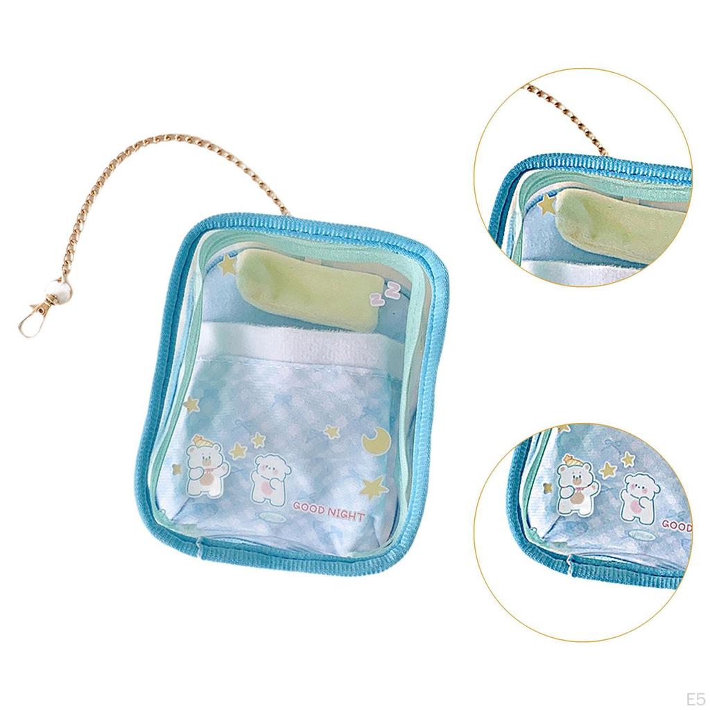 Clear Figure Display Bag PVC Waterproof Doll Storage for Lipstick Cards Keys