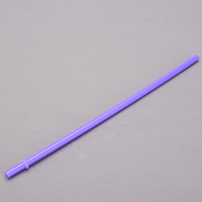 7Mm Aperture Straw 37 Color Solid Color Plastic Cup Accessories Pp Straw Non-Disposable Straw With Ring