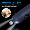 Casfuy Dog Nail Grinder with 2 LED Light - New Version 2-Speed Powerful Electric Pet Nail Trimmer Professional Quiet Painless Paws Grooming &