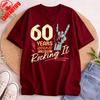 60th Birthday Funny RocknRoll Father Birthday 60 Years TShirt Sixtyth Gift Rock Style Tops Men Unisex Clothes Men Clothing