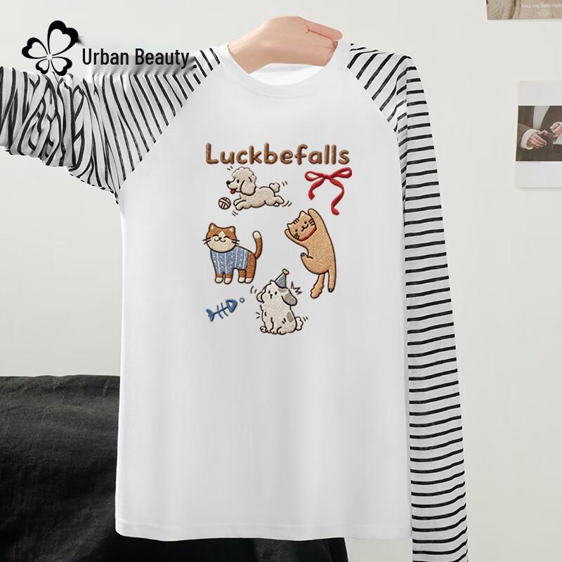 Urban Lady Women s Color-Block Slub Cotton Long Sleeve T-Shirt XL