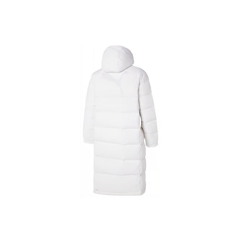 Puma Solid Color Letter Print Long Hooded Down Jacket Unisex Outerwear White 932547-02