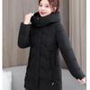 Winter Women's Thick And Warm Mid To Long Hooded Cotton Jacket M-3XL