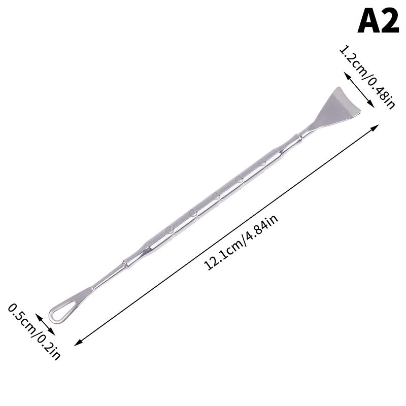 Doppelkopf Edelstahl Mitesser Schaber Beauty Werkzeug zur Gesichts Porenreinigung Komedonen Mitesser Ausdrücken Makel Entferner