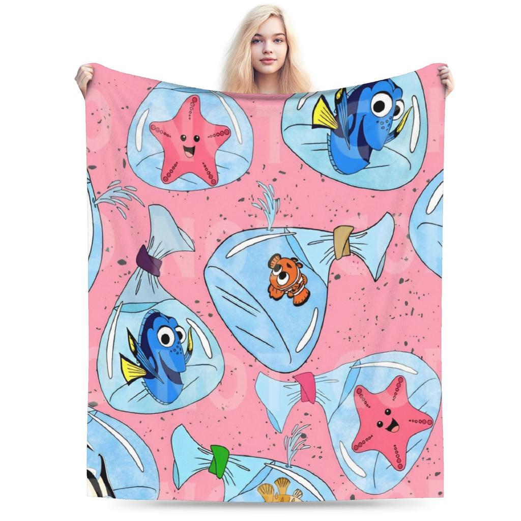 Фланелевое одеяло Finding Nemos Dorys Bruce Squirt Crush  Забавные пледы для дома 200x150 см Покрывало