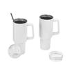 Sublimationstassen, 8er-Pack, 1183 ml Becher Großhandel mit Griff, Sublimationsbecher aus Edelstahl mit Deckeln und Strohhalmen, Doppelwandiger isolierter Becher