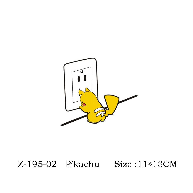 Kawaii Pokemon Pikachu Araba Çıkartmaları Karikatür Stilinde Su Geçirmez Otomatik Cam Sürüş Aynası Çıkartmaları Araba Ön Cam Süslemeleri