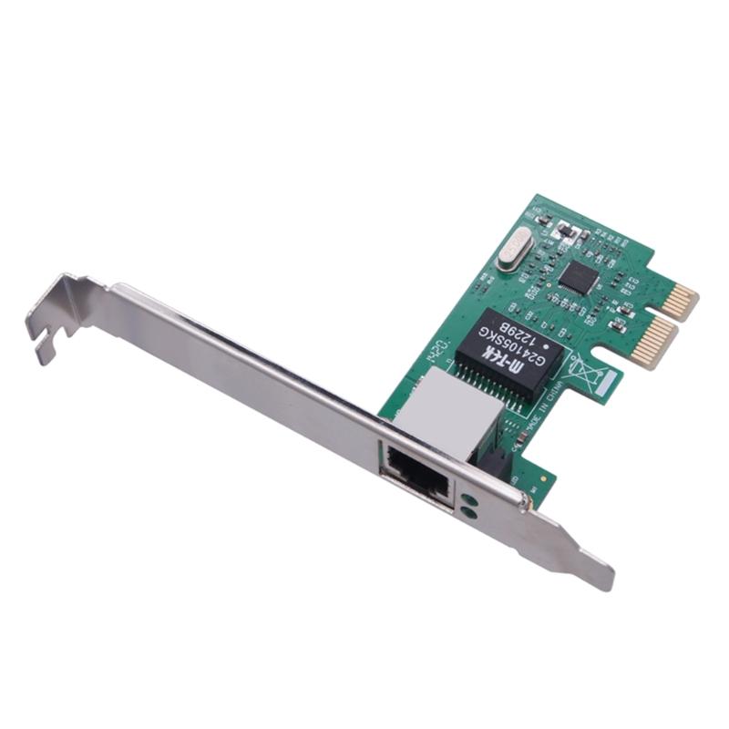Gigabit PCIe Ethernet Networking Card RTL8111H Chip RJ45 LAN Port PCIe X1 Installation Networking Card 10/100/1000Mbps