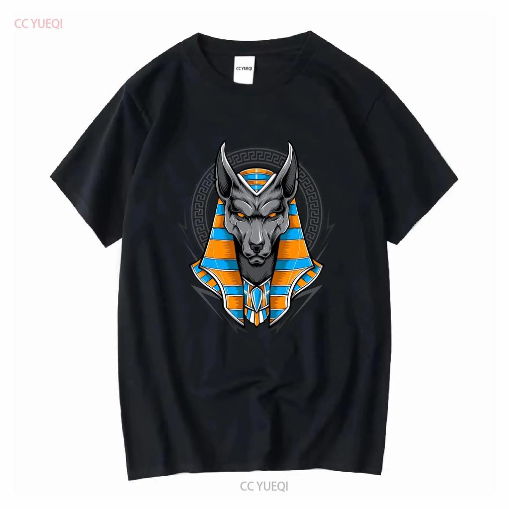 Anubis Ancient Egyptian God Of The Dead Egypt Anpu Jackal T Shirt Size S 5xl Vintage Washed Stretched Homme Streetwear