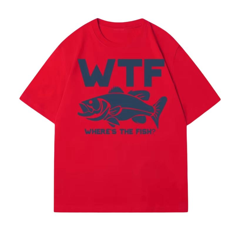 Funny  Where Is The Fish Tshirt Men Fishing Fisherman T Shirt Fathers Day Gifts Casual Summer Cotton Short Sleeve Tee S