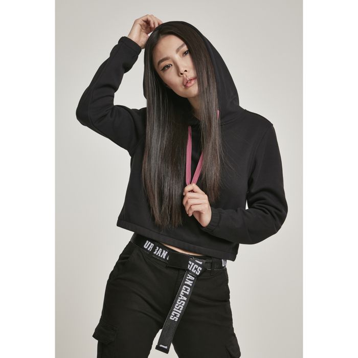 Sweatshirt À Capuche - Urban Classic - Noir - Manches Longues - Col Capuche - Femme
