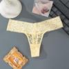 Mutandine da donna con motivo floreale ricamato moda tinta unita Slip a vita bassa da donna Intimo da notte