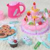 Children'S Cecile Simulation Birthday Princess Cake Toy Lighting Music Fruit Boy Treasure Girl Play House Set