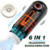 New 6 IN 1 Masturbation for Men Automatic Telescopic Sucking Blowjob Man Vibrator Masturbator Cup Pussy Real Vagina Sex Toys for Men