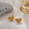 Love Heart Designs Oversized Studs Earrings Comfortable Hypoallergenically Gold Plated Zinc Alloy Accessories