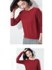 Autumn/Winter Women's Wool Sweater: Round & V-Neck, Rolled Edge, Long Sleeve, Thin Knit Top