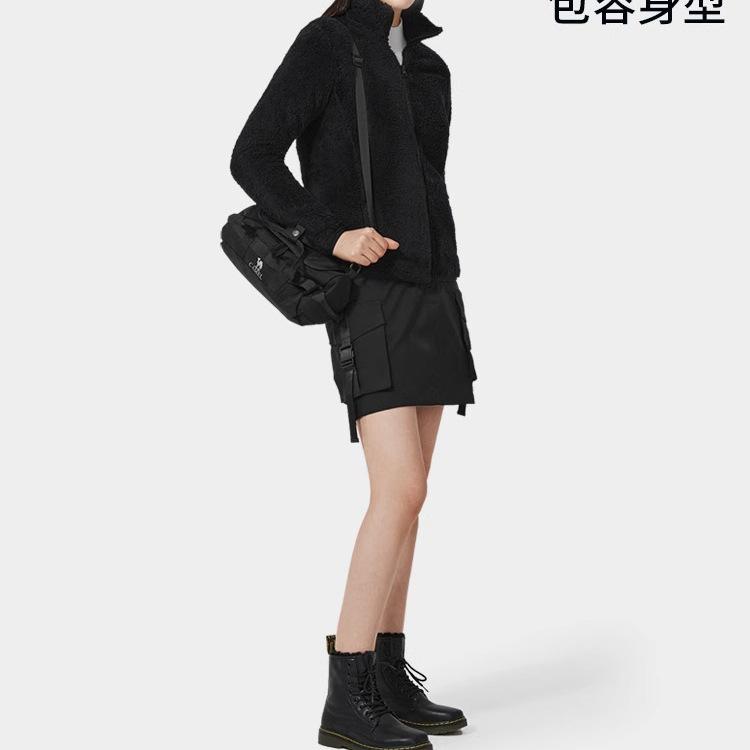 Extra large size fat mm fleece clothes men's and women's jackets women's autumn and winter new loose thickened sweater trend