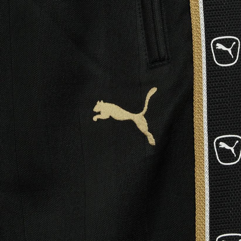 Puma Archive Striped Logo Print Elastic Loose Straight Leg Knit Sports Pants Men bottoms 94089801