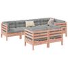 Vidaxl 7-Cz. Garden Lounge Set, With Cushions, Douglas Fir