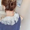 Korean Pearl Lace Shawl - Spring/Summer Sun Protection, Versatile Hollow Out False Collar, Cotton Outerwear