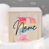Personalized Money Box Kids Money Boxes Rainbow Letter with Name Coin Collection Box Wooded Coin Bank Child Birthday Shower Gift