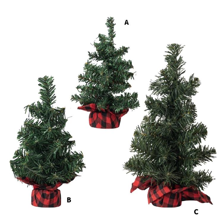 Tabletop Ornament Miniature Christmas Tree with Burlap Base Elegant Small Pine Tree Holiday Season Party Decoration
