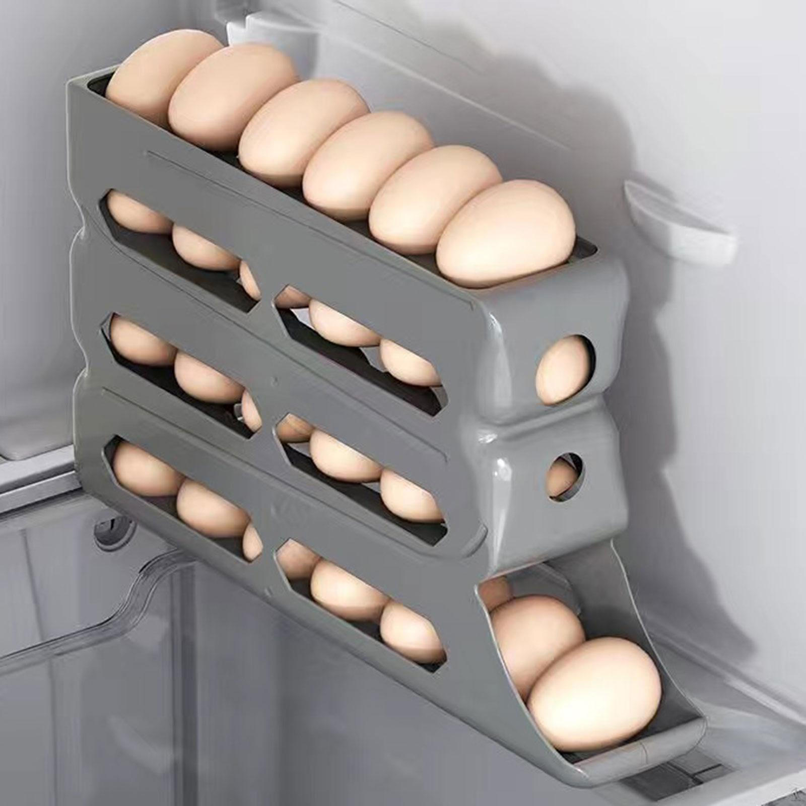 

4-х уровневый лоток для яиц, органайзер для диспенсера, автоматический контейнер для холодильника серый