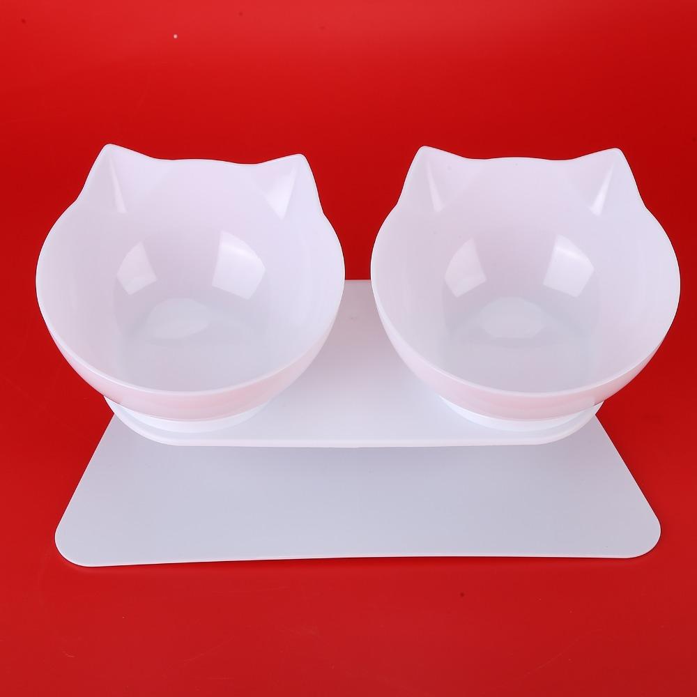 Cat ear shape Cat Feeding Bowl Transparent body Neck Protector Bowl Puppy kitten use