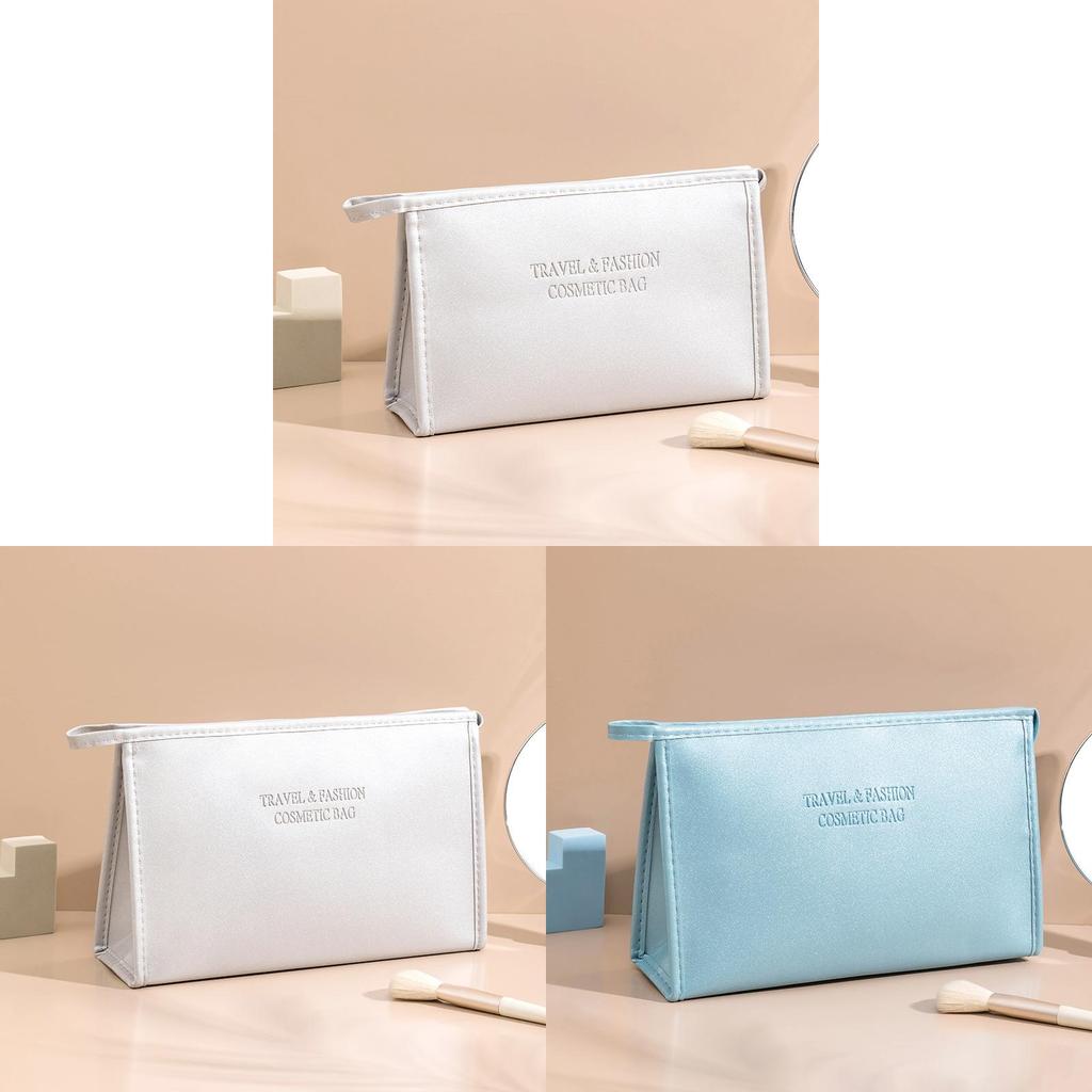 Modern Minimalist Pu Makeup Bag With Waterproof Design For Travel And Storage