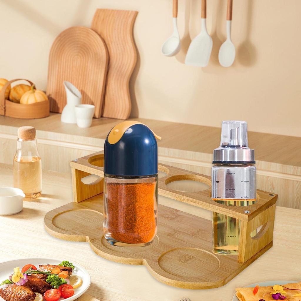 Seasoning Holder High Load-Bearing Capacity Kitchen Storage Stand Condiment Jar Stand For Oil Sauce Vinegar Bottle Home Cafe