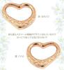 Hawaiian Jewelry Necklace, Stainless Steel, Heart Scroll Asymmetrical Open Heart, Rose Gold, Women'sMen's Pendant, with 45cm Cable Chain