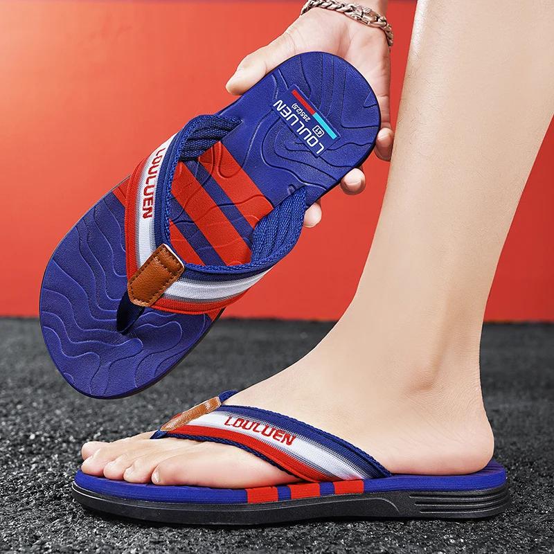 Summer Men Slippers High Quality Fashion Men Flip Flops Beach Flip Flops Men Casual Breathable Antiskid Beach Outdoor Sandals