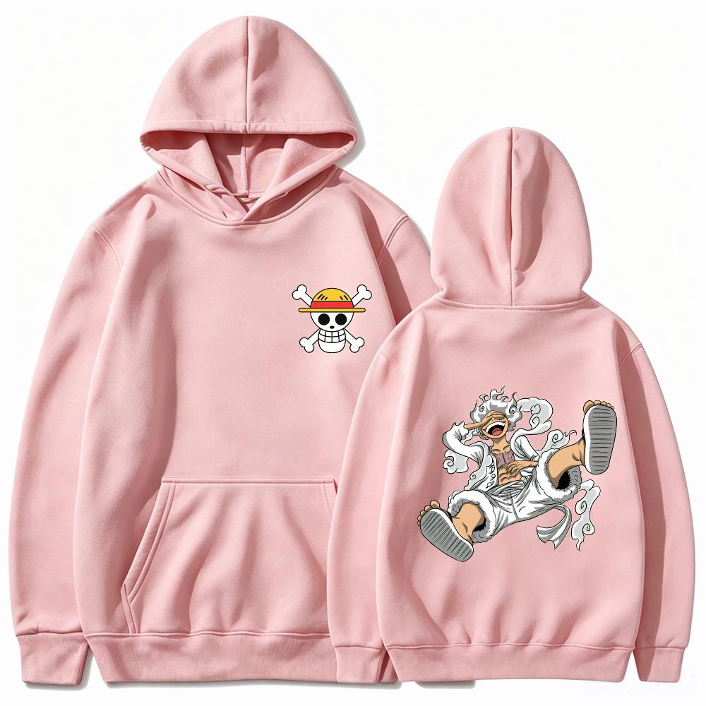 Худи с принтом аниме One Piece Луффи Гир 5 Ника, унисекс для детей, мальчиков и девочек, пуловер с капюшоном, свитшот, детская уличная одежда, топы