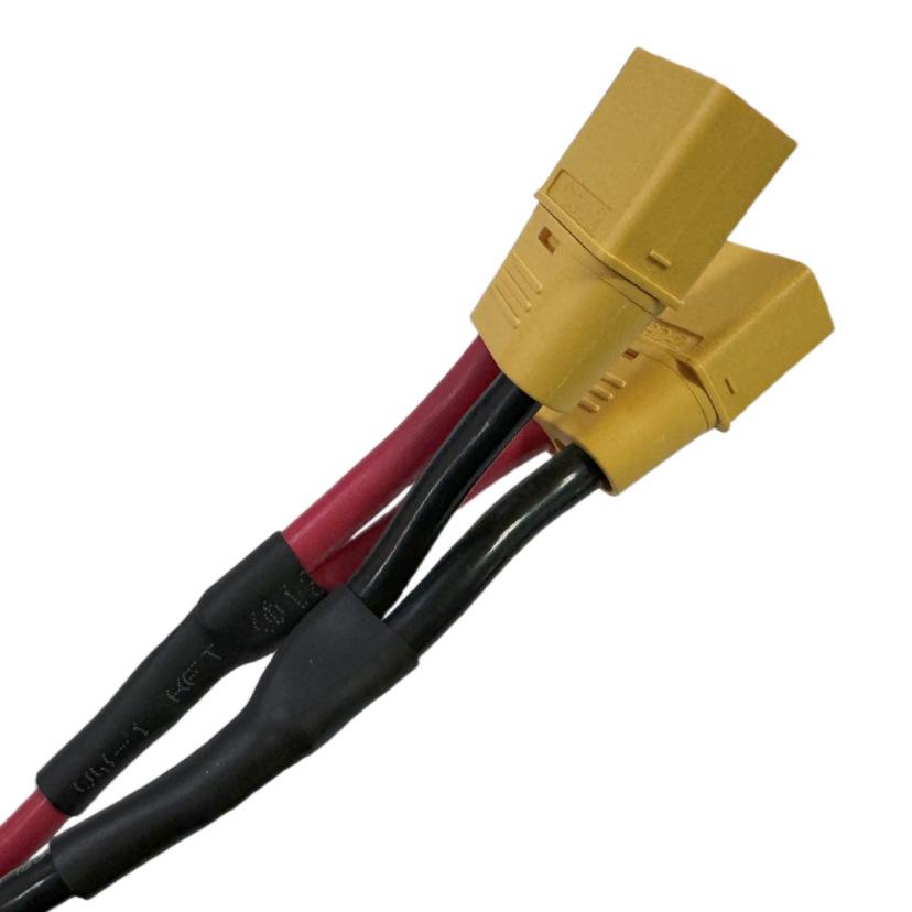 XT90 One-to-Two Connector Cable with 2+4 Female Connectors for High Current Lithium Battery Wires