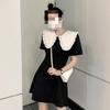 Women's Doll Neck Bubble Sleep Dress Women Doll Collar Puff Sleeve Dress
