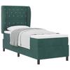 Box Spring Bed with Headboard Dark Green 200 X 80 Cm Velvet
