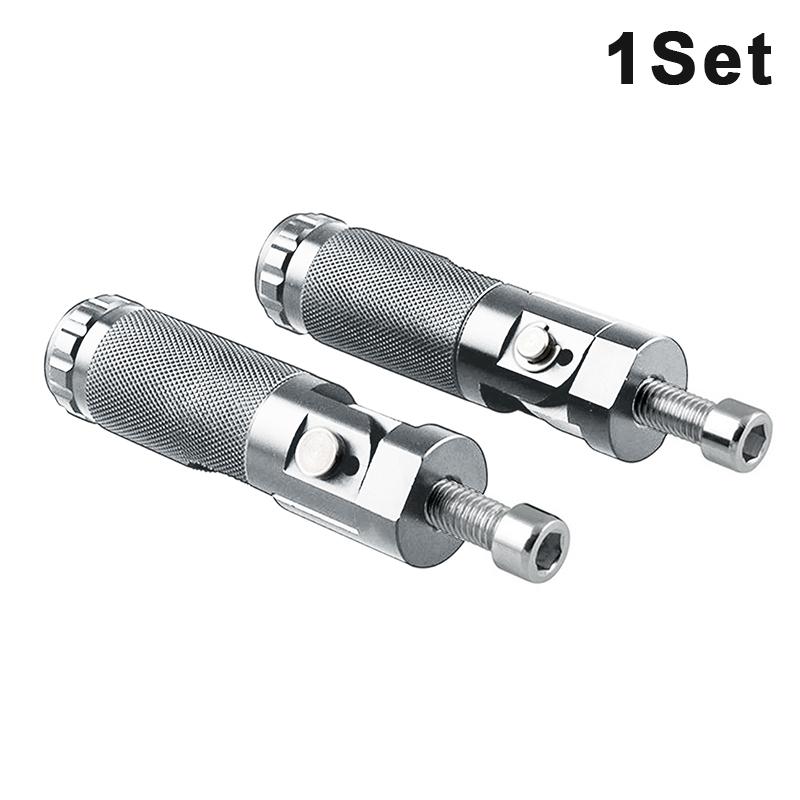 Motorcycle Modification Accessories Universal Pedal Aluminum Alloy Circular Folding Pedal 1Set