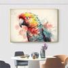 5d DIY Diamond Painting Cross Stitch Watercolor Animal Parrot Diamond Embroidery Mosaic Full Round Drill Home Decor Arts