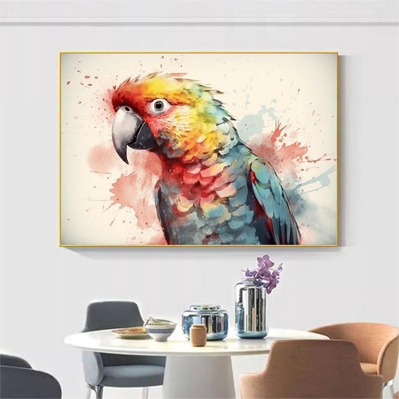 5d DIY Diamond Painting Cross Stitch Watercolor Animal Parrot Diamond Embroidery Mosaic Full Round Drill Home Decor Arts