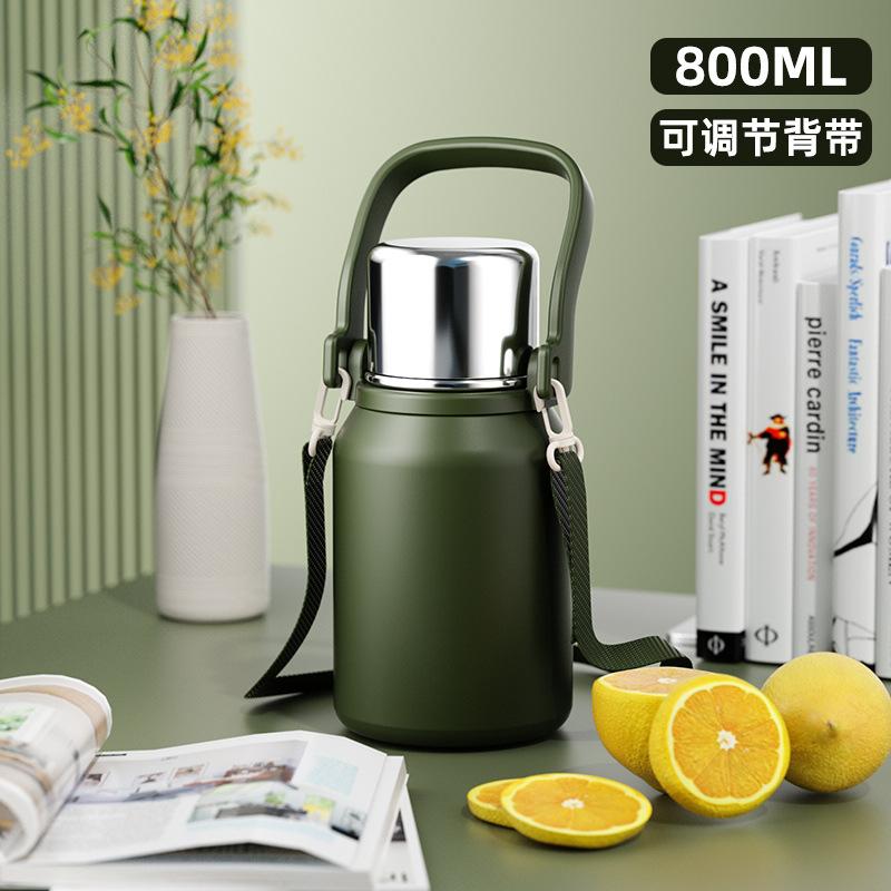 Tempered thermos cup Portable water cup Unisex with lid Anti-drop filter Tea cup 316 stainless steel