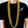 Faux Gold Chain Necklace Plastic Big Chunky Necklace Hip Hop Thick Gold Chain